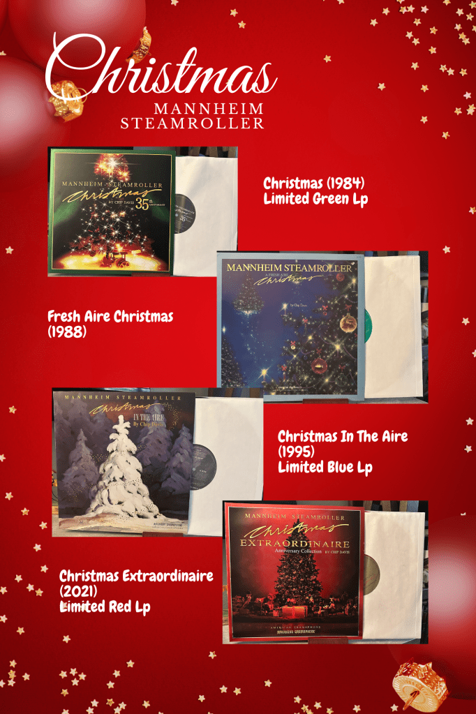 Collage of Mannheim Steamroller Christmas Records